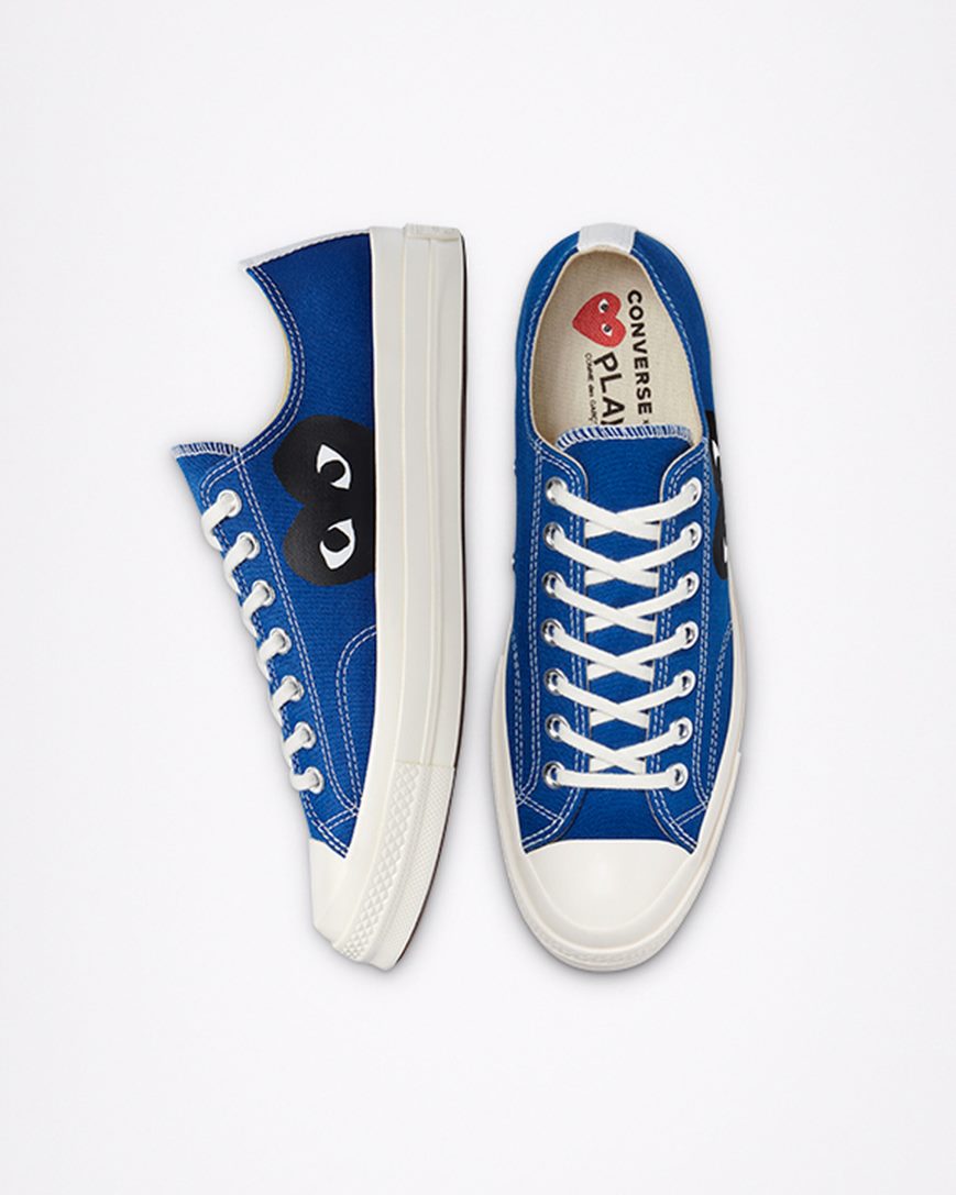 Tenisky Nizke Converse x Comme des Garçons PLAY Chuck 70 Panske Modre Čierne | SK BUMKJ1